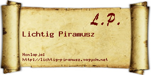 Lichtig Piramusz névjegykártya